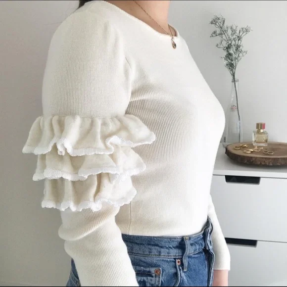 Club Monaco Ruffle Sweater - Picture 5 of 5